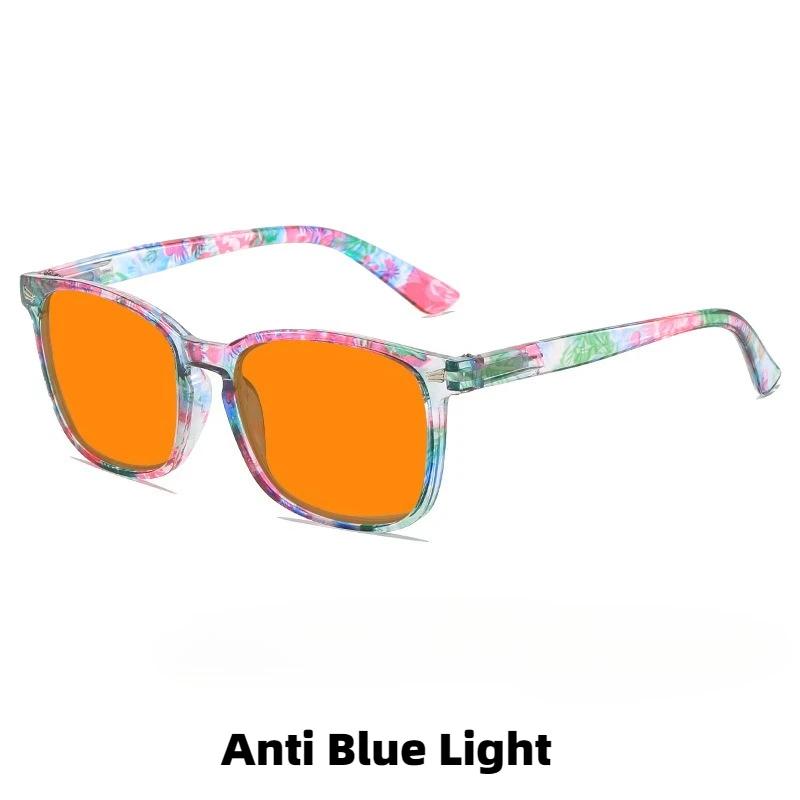 Large Frame Blue Light Blocking Glasses Night Vision Glasses for Night Driving Orange or Red Lenses Protection Plain Glasses