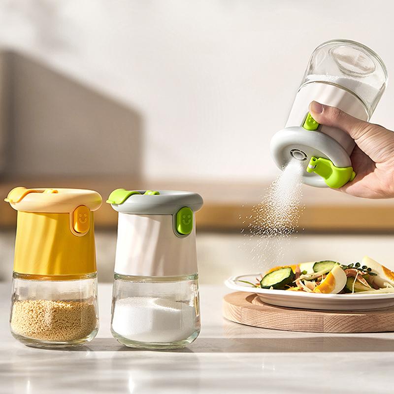 Seasoning Bottle with Precise Control Precision Salt Spice Shaker Set with Moisture-proof for Camping for Salt for Quantitative