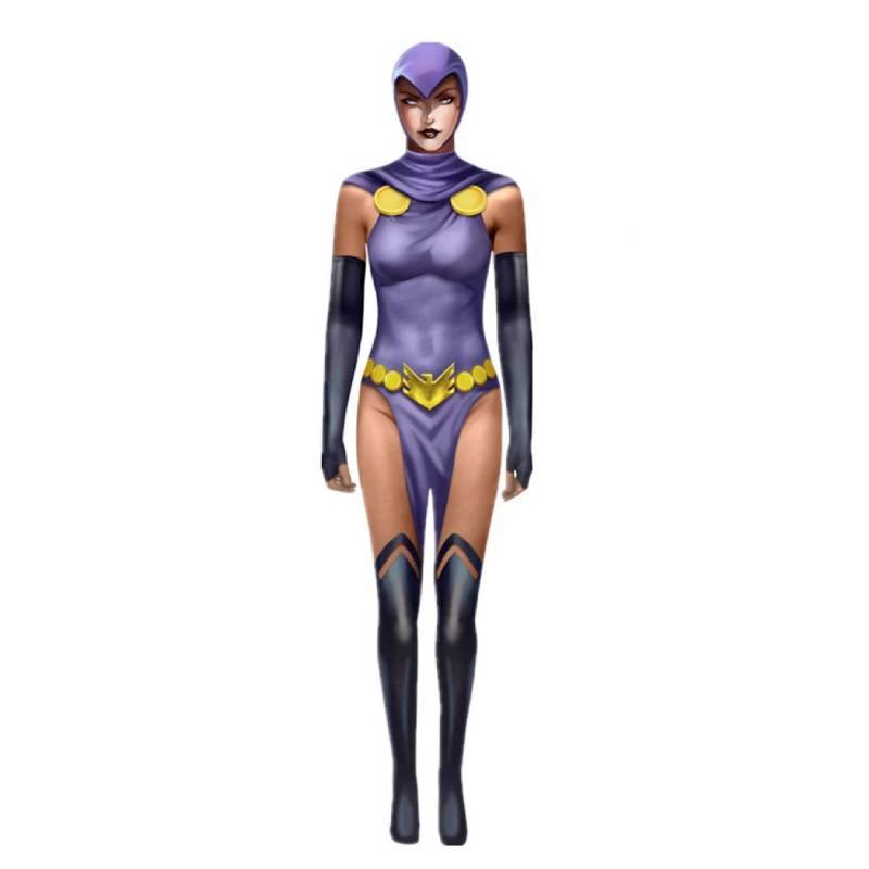 Teen Titans Raven Halloween Stage Costume With 3d Digital Print For Cosplay Events