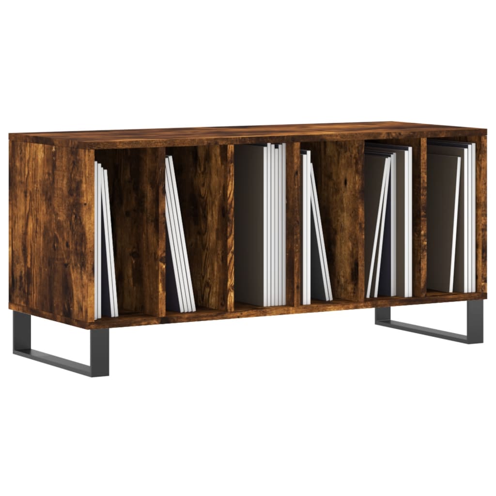 Record Cabinet Smoked Oak 100x38x48 cm Wood Based Panel