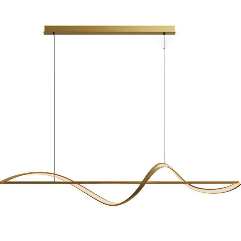 Modern Minimalist Twisted Strip Pendant Light for Dining or Bar