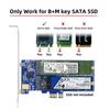 Cablecc NGFF Key B+M Dual SATA SSD To PCI-E 1x Motherboard Desktop Adapter Converter SSD Card JMB 582 2280