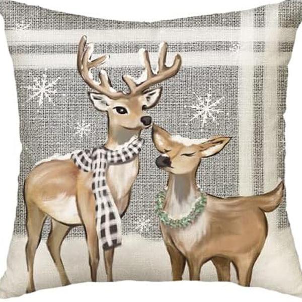 Nordic Christmas Snowman Pillowcase Linen Sofa Cushion Pillowcase New Style Christmas Pillowcase