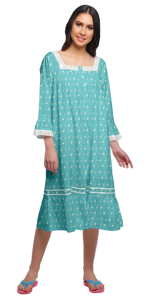 Moomaya Ausgestellte Nachtwäsche aus Baumwolle in A-Linie für Damen