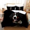 3D Dog Printed Duvet Cover Set King Queen Full Size Kids Teens Boys Bedding Set Black Cute Pet Puppy Polyester Comforter Cover