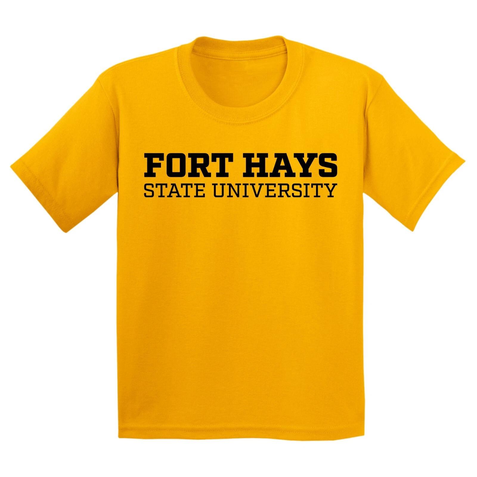 Fort State Hays Tigers Basic Block Youth T-Shirt - Gold 2XL