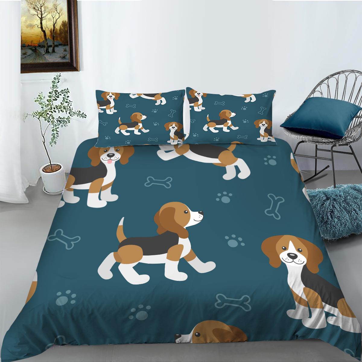 Kemila 3D Pet Dog цифровая печать узор пододеяльник наволочка двуспальная кровать — фото 3