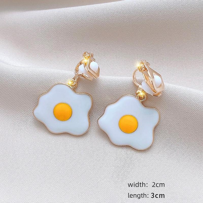 Neue Perlenblumen-Clip-On-Ohrringe mit langem Temperament, Perlenkette, Quaste, nicht durchdringende Ohrringe für Damen