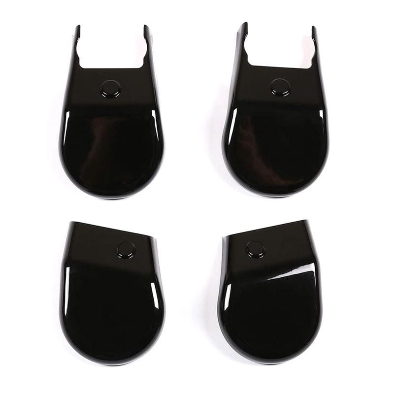 A87Q-For Toyota Hilux 2015- Anti-Dust Seat Bracket Fixing Bolts Cover Trims Accessories Black 4PCS