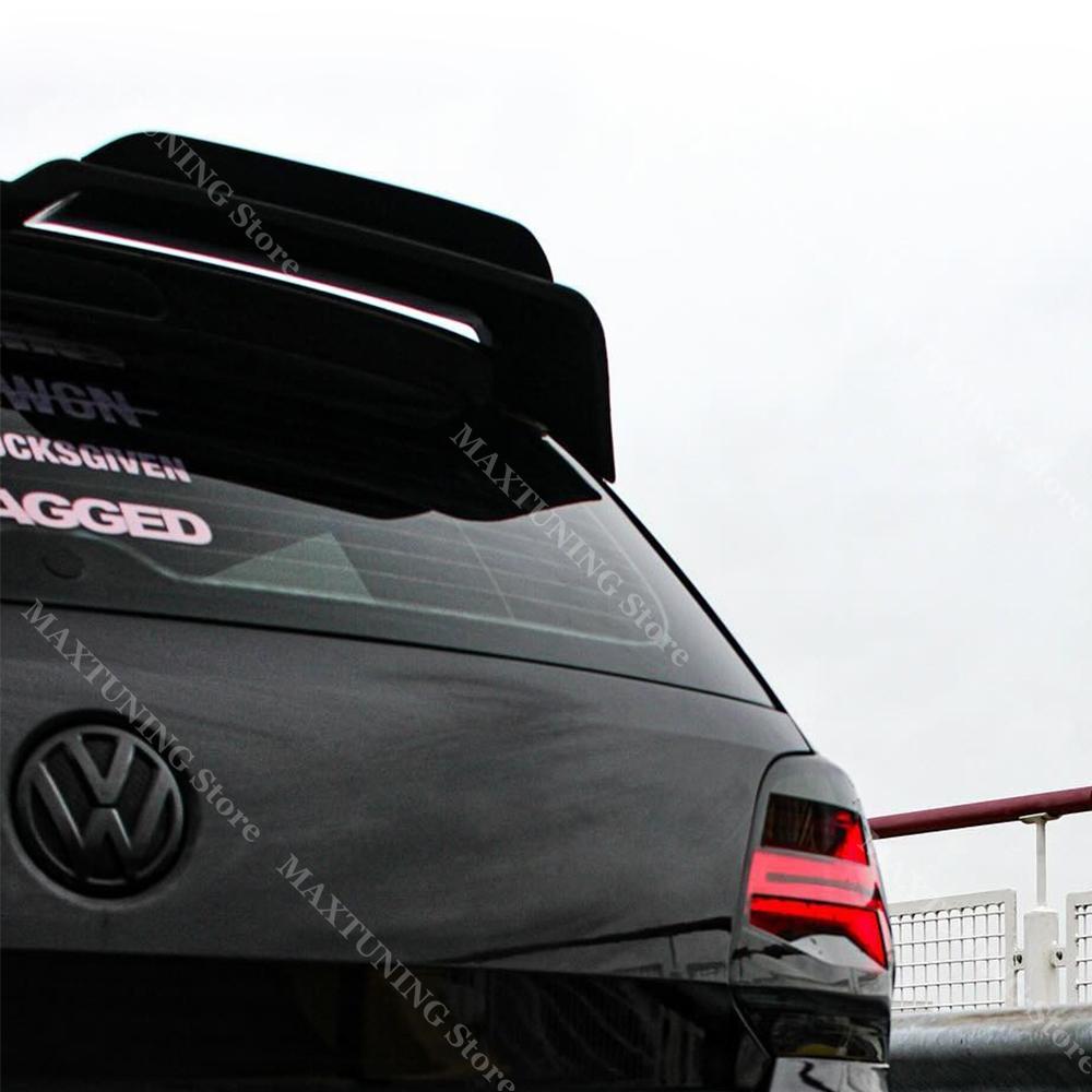 For Volkswagen Polo MK5 GTI 6R 6C 2010-2017 For Oettinger Style Roof Spoiler Extentions Flaps Boot Lip Cover Rear Wing Trim