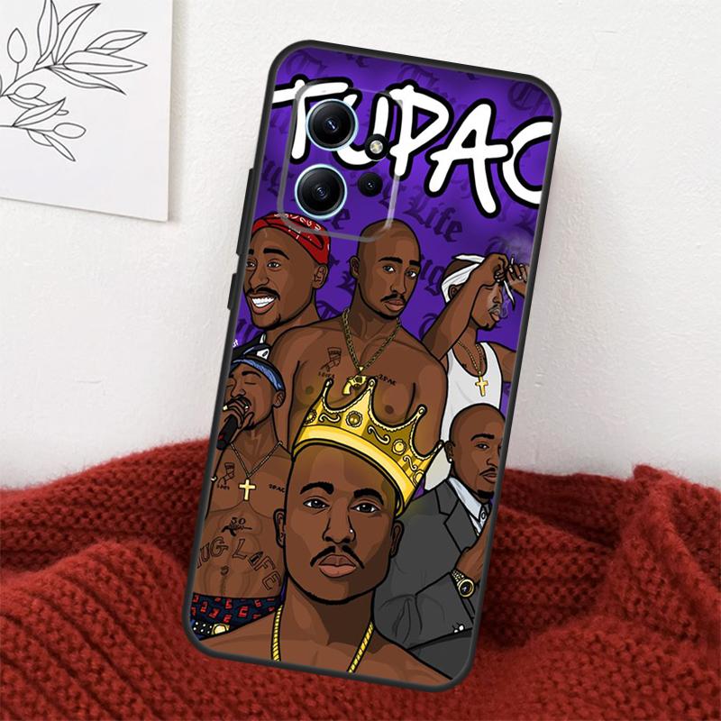 Rapper T-Tupac Shakur Case For Xiaomi Redmi Note 13 10 11 12 14 15 Pro Plus Cover For Redmi 15 15C 14C 10C 12C 13C