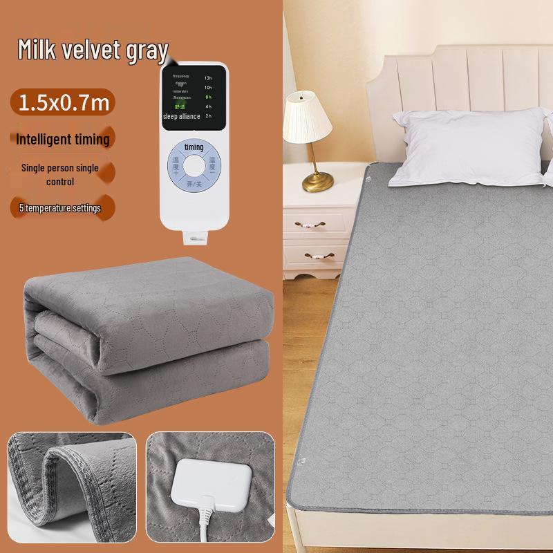 Smart Electric Heating Blanket with Dual Control for Dorms - Mite & Moisture Removal, Thickened Design Jun Zilan, 30-Year National Brand