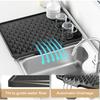 Non-Slip Kitchen Mat - Heavy-Duty Silicone Drain Mat with Built-In Drainage, Anti-Slip Base, Easy-Clean Surface for Countertops
