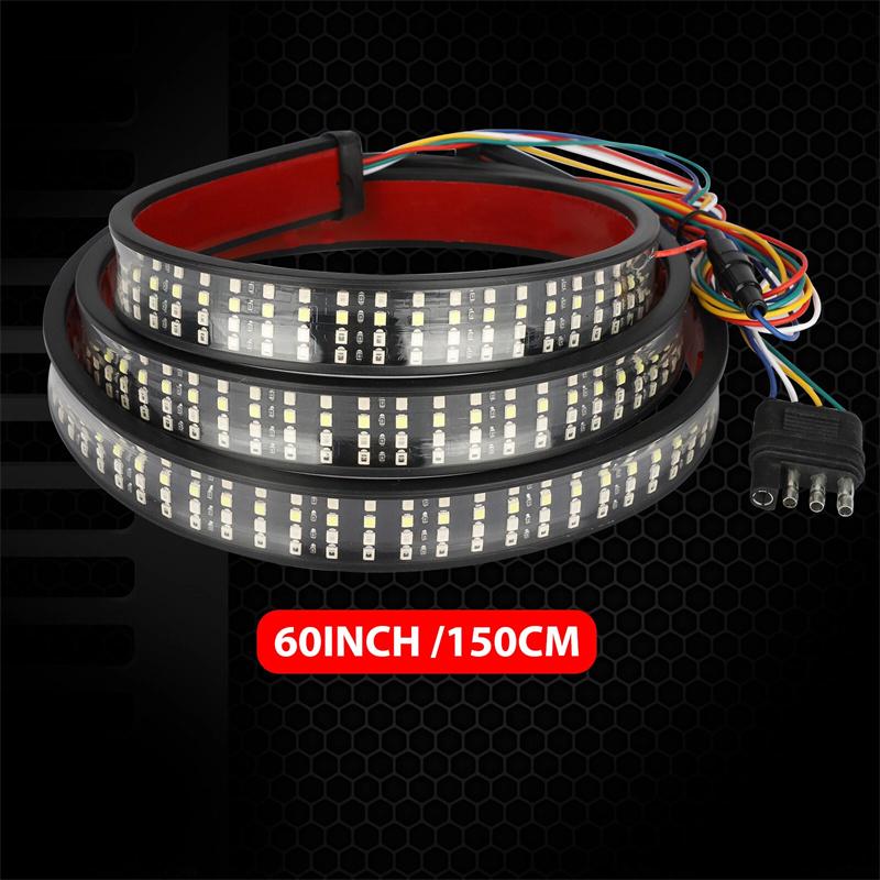 Truck Tailgate Light Bar 60 Inch Led Strip For Pickup Trailer Suv Full Function Brake Reverse Turn Signal Tail Lamp Waterproof