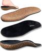 [Inlegzolen die zich naar uw voeten vormen en ondersteuning bieden] Normale Boog x Suède Volledig Kurk Boogondersteuning Kurken Inlegzool met Schokabsorptie, Lage Terugslag, en
