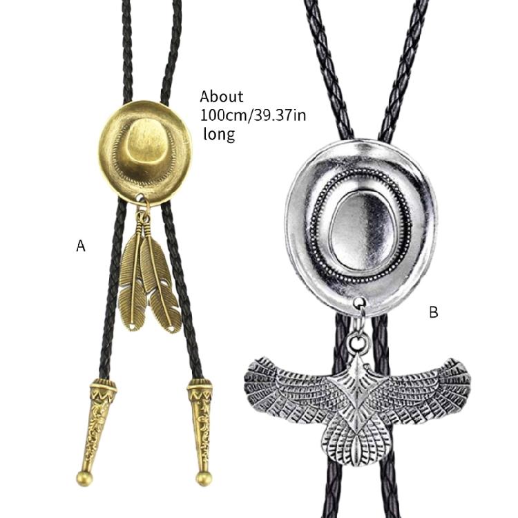 Cool Bolo Tie Necktie Western Cowboy Necktie Necklace Male Costume Accessory