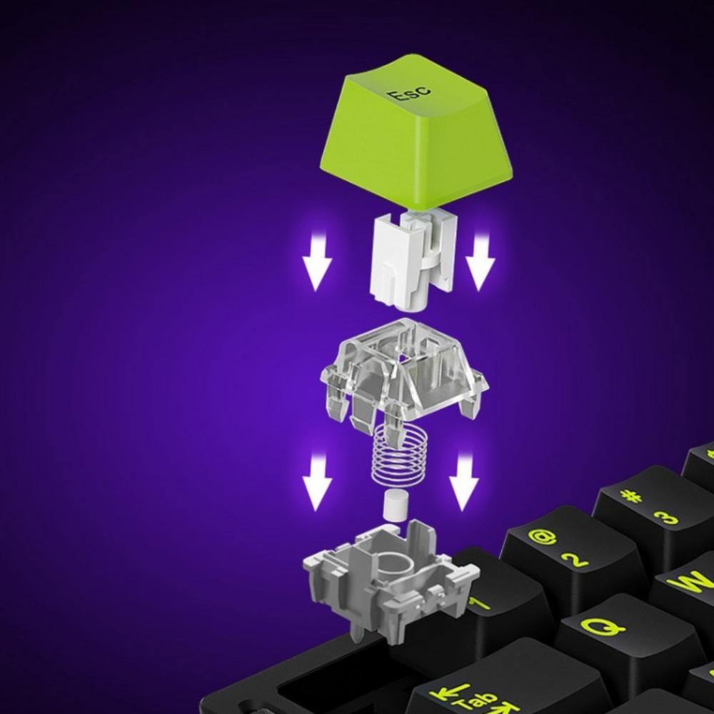 FURYCUBE M68HE 8k Szybki Wyzwalacz Magnetyczna Oś Klawiatura Gamingowa ACE 68 Mechaniczna Wooting e-sport