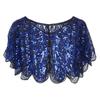 Sequins Lace Shawls Palaces Styles Women Shawls Sunscreen Hollows Out Cloak Tippet for Travel and Shopping