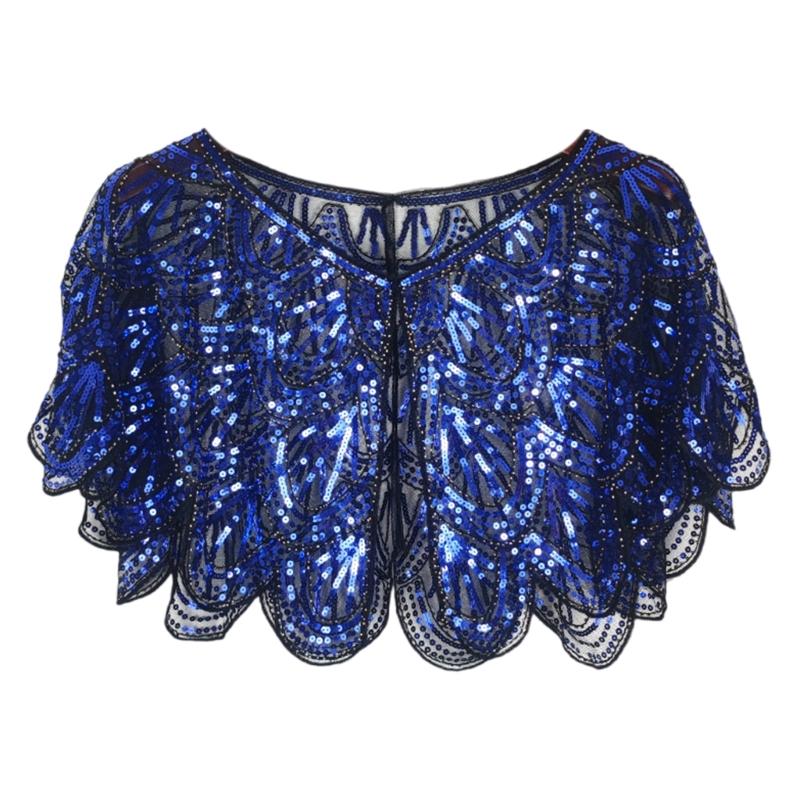 Sequins Lace Shawls Palaces Styles Women Shawls Sunscreen Hollows Out Cloak Tippet for Travel and Shopping
