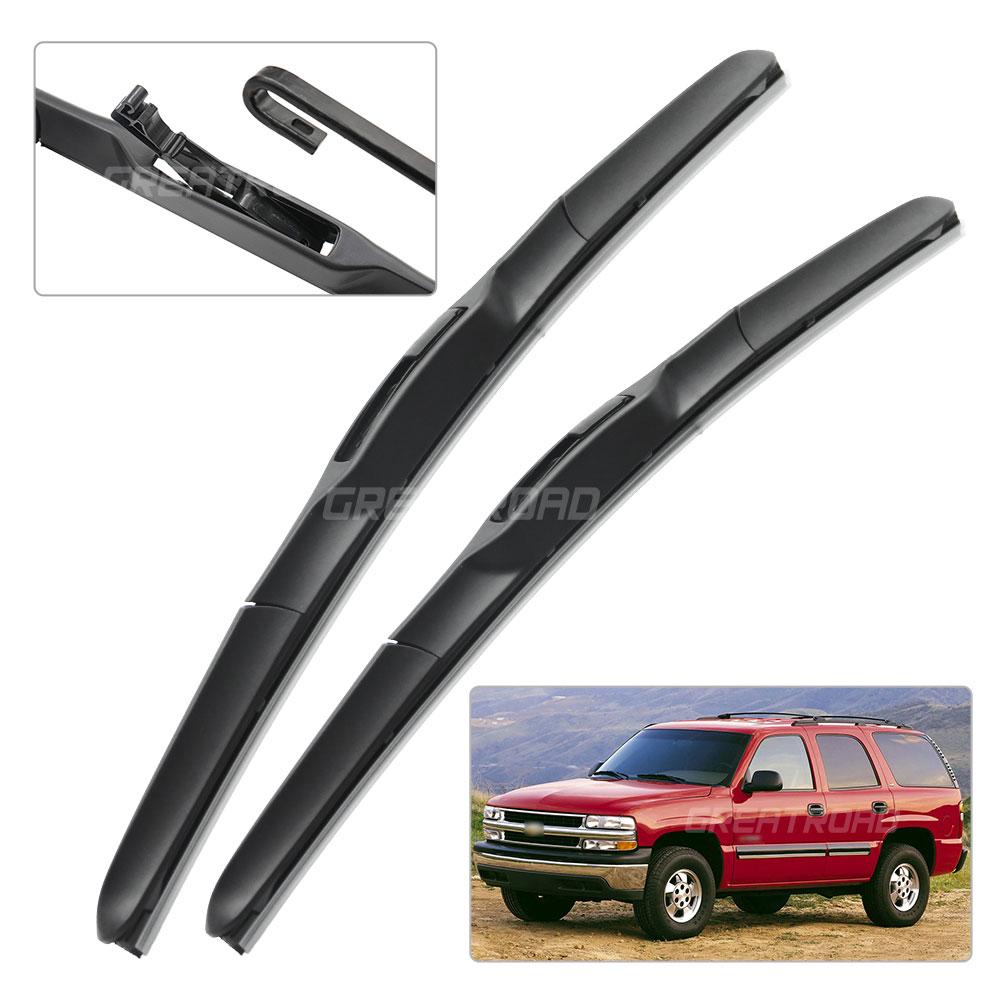 For Chevrolet Tahoe 2000-2006 MK2 & 4 2016-2020 Wiper Front Wiper Blades Windshield Windscreen Window Brush 22"+22"