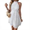 2026 Summer Halter Lace Sleeveless Dress - Women's Casual European & American Style