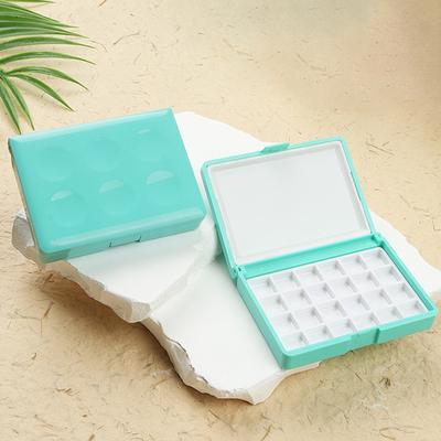 Seamiart Portable Plastic Multi-Function Painting Box Empty Watercolor Palette Watercolor Oil Acrylic Gouache Paint Subpackage