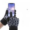 Thick Velvet Gloves for Warmth Men's Gloves for Winter Jacquard Knitting Gloves Touch Screen Cold Resistant Gloves