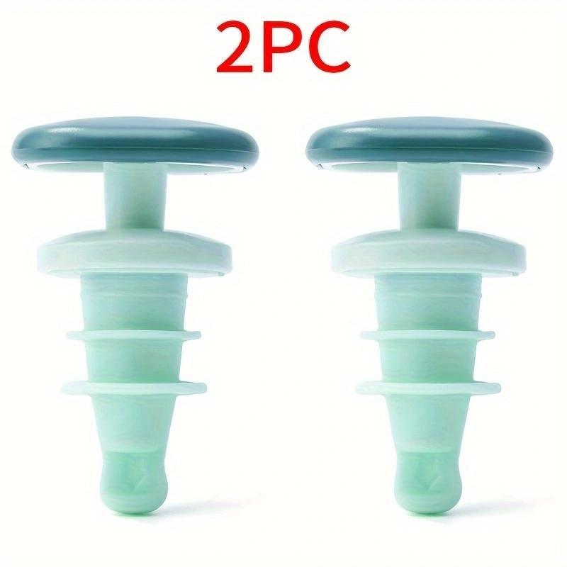 

2pcs Red wine bottle stoppers with silicone leak proof caps, suitable for wine and seasoning bottle preservation, reusable
