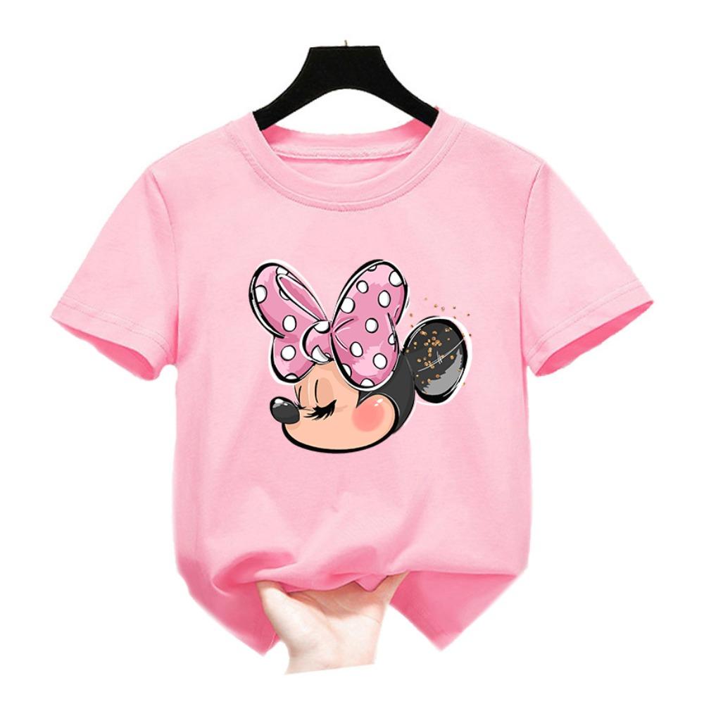 Cartoon printed children's T-shirt clothing round neck children's top