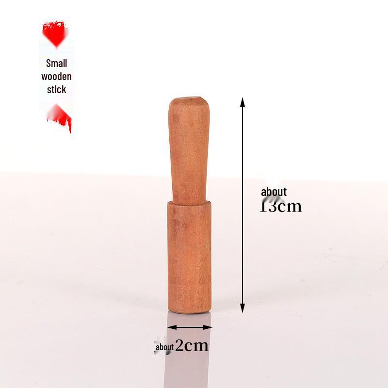 Nyingchi Tibetan Singing Bowl Set: Handmade Wooden Mallet with Leather Wrap for Sound Bowls.