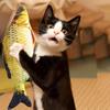 3pcs Pet Teething Toy Fish Design Cat Toy Interactive Durable Cat Chew Toy Plush Pillow Kitten Toy Indoor and Outdoor