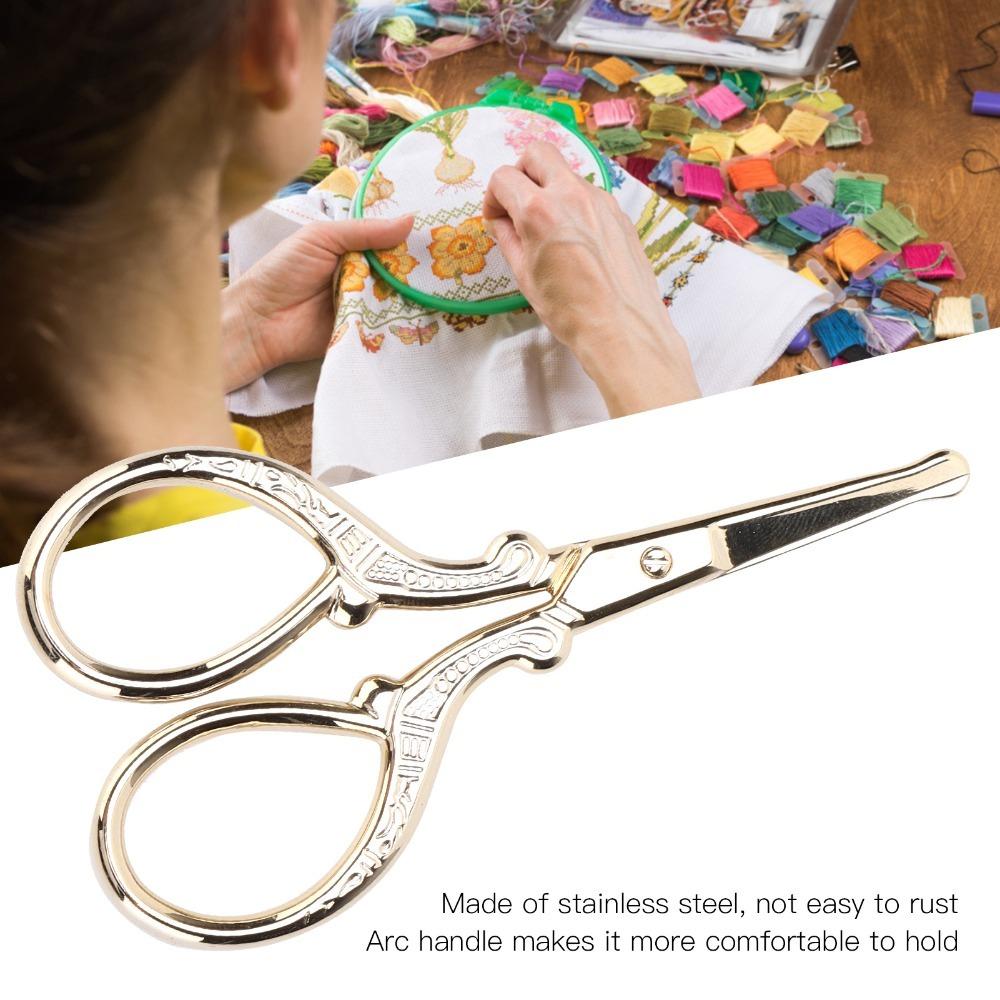 Stainless Steel Thread Scissors Lightweight Cross Stitch Scissors  For Sewing Crafts