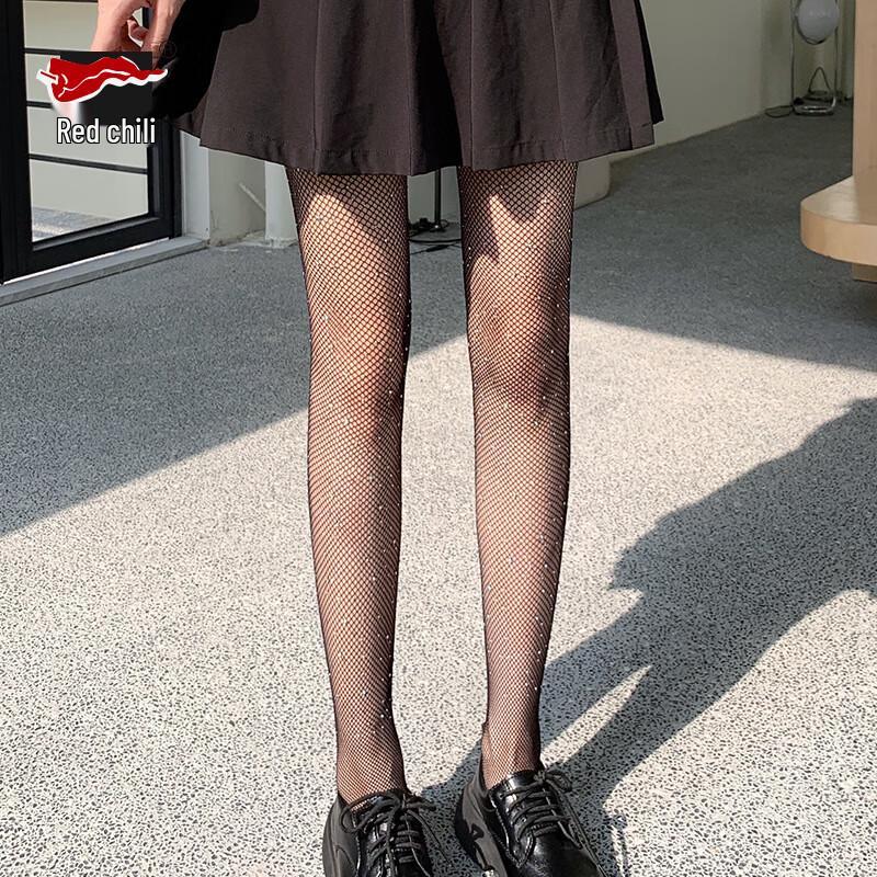 Ciorapi plasă cu strasuri strălucitoare - 3 perechi