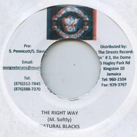 

7inch Record NATURAL BLACK - Right Way Young Veterans 2009 Jamaica Reggae, Ska & Dub