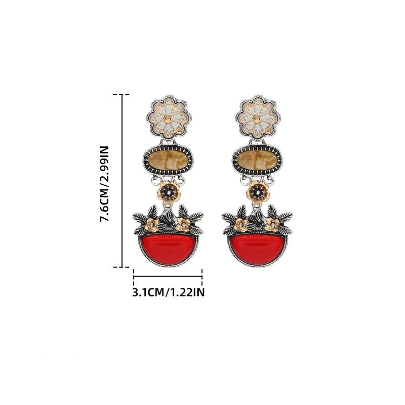 Vintage Daisy Flower Earrings For Women Personality Bohemia Long Drop Earrings Holiday Party Jewelry Accessories Gifts