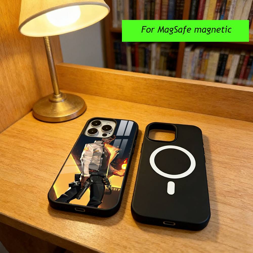 Valorant Phone Case For iPhone17,16,15,14,13,12,11 Plus,Pro Magnetic For Magsafe Wireless Charging