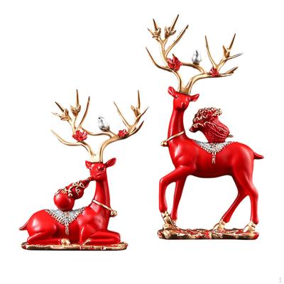 And Deer Figurines for Home Decor - Whimsical Animal Statues Living