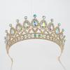 European & American Bride Rhinestone Crown Headband - Baroque Wedding & Evening Hair Accessory