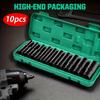 10pcs 1/2" Drive Metric Impact Socket Set Universal Socket Metric Drive Deep Socket Set Wrench for Air Pneumatic Repair Tools