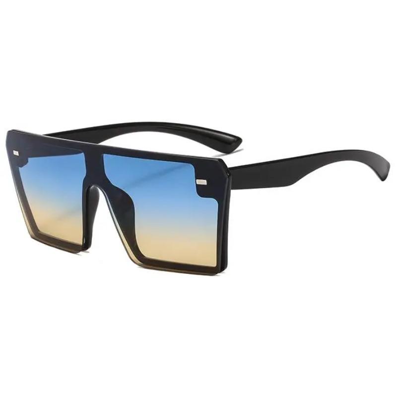 Oversized Plastic Shield Sunglasses Women Black Big Frame Vintage UV Protection Luxury Designer Rimless Sun Glasses For Men