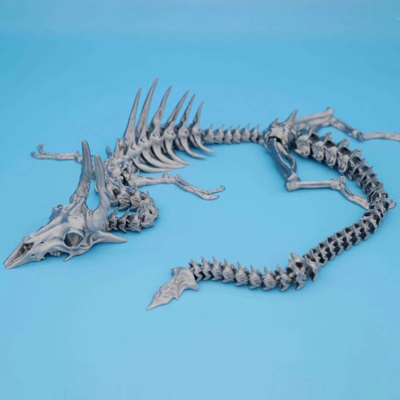 3d Printing Dragon Skeleton Model Creative Joints Movable Desktop Craft Ornament Toys Home Decorations Gifts