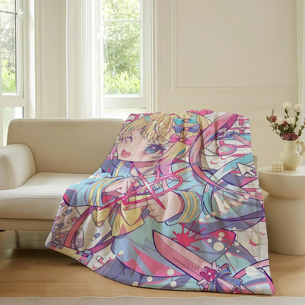 Anime Needy Streamer Überlastung Decke Für Sofa Büro Bett Flugzeug Reise Schlafen Lesen Entspannen Camping Weich Und Warm