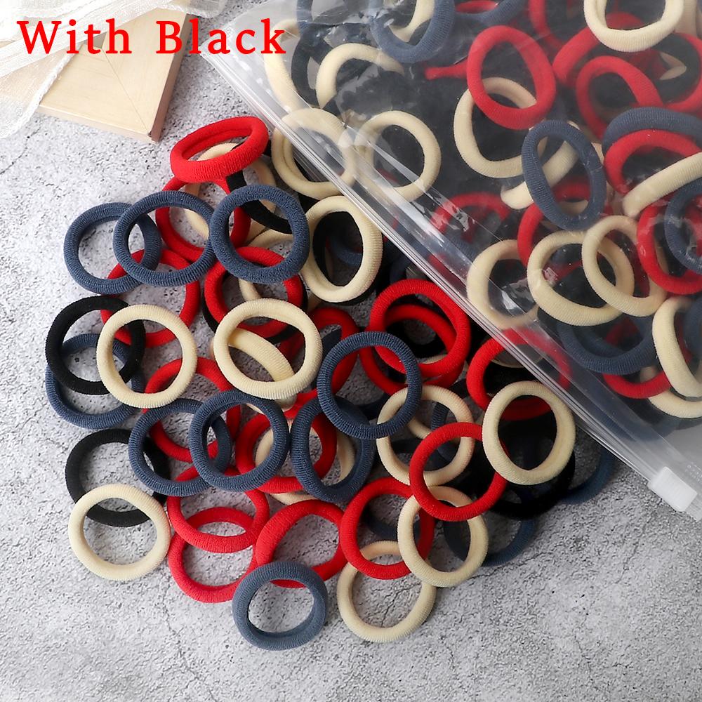 50/100PCS 3cm Children Headband High Elastic Solid Color Scrunchies Kids Baby Hair Bands Headwear Hair Accessories Gifts Holder