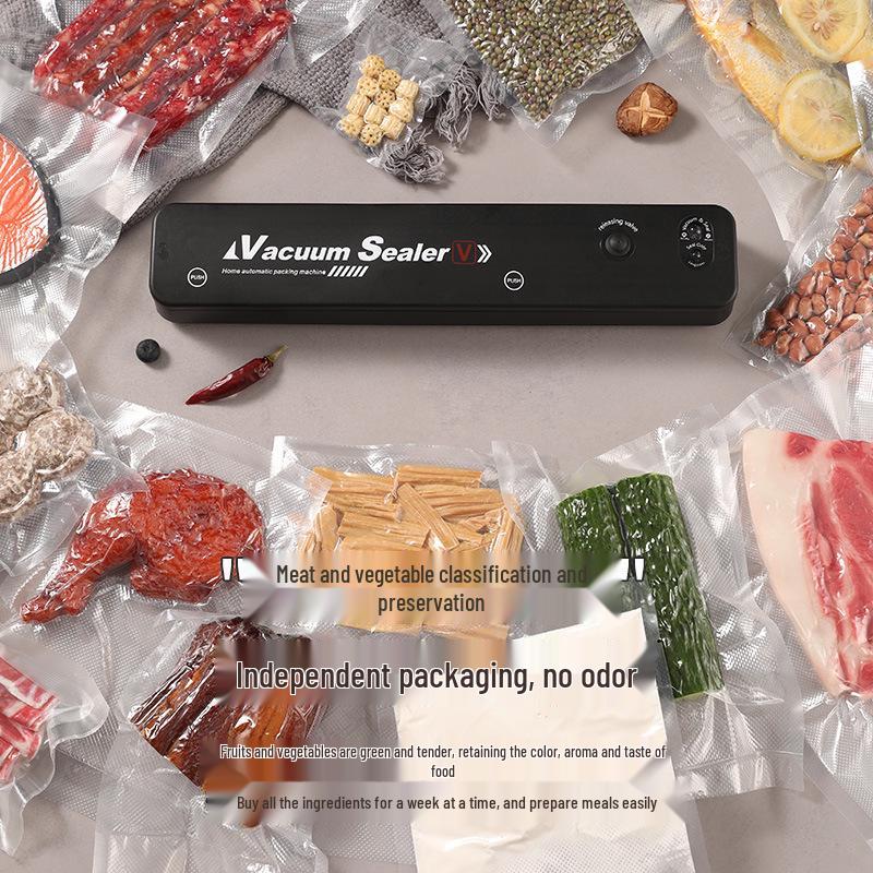 Compact Automatic Vacuum Sealer for Home Food Packaging and Preservation