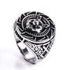 New Vintage Fashion Viking Warrior Wolf Head Rings for Men Punk Jewelry Retro Wolf Totem Male Silver Color Hip Hop Finger Bands