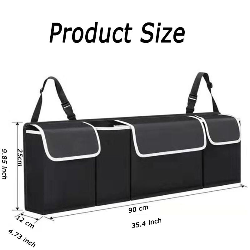 Auto Storage Organizer Car Trunk Bag Universal Large Capacity Backseat Storage Bag Foldable Oxford Trunk Cargo Mesh