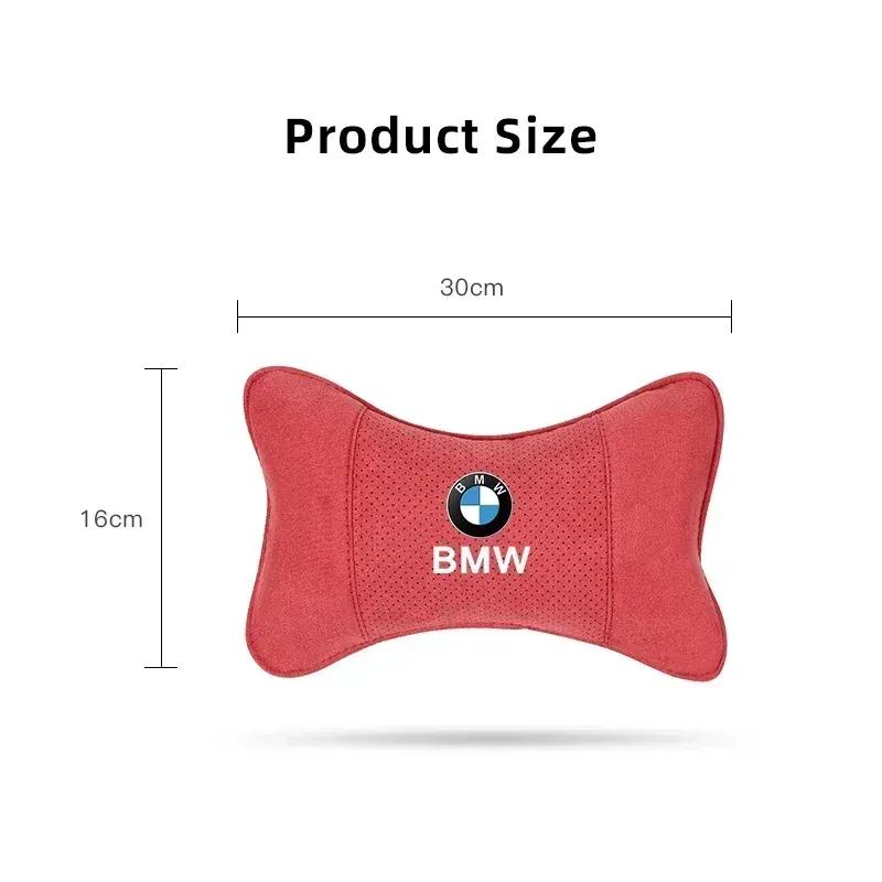 -Supporto per il collo del poggiatesta in camoscio per auto Accessori per sedile auto Per BMW Serie i3 i4 G07 G06 G05 G02 G01 F48 F39 G42 G30 G20 G26 F01 F02