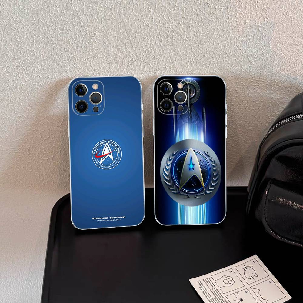 S-Star T-Trek For IPhone 11 12 13 14 15 16 17 Pro Max Plus Air Transparent Clear Shockproof Case