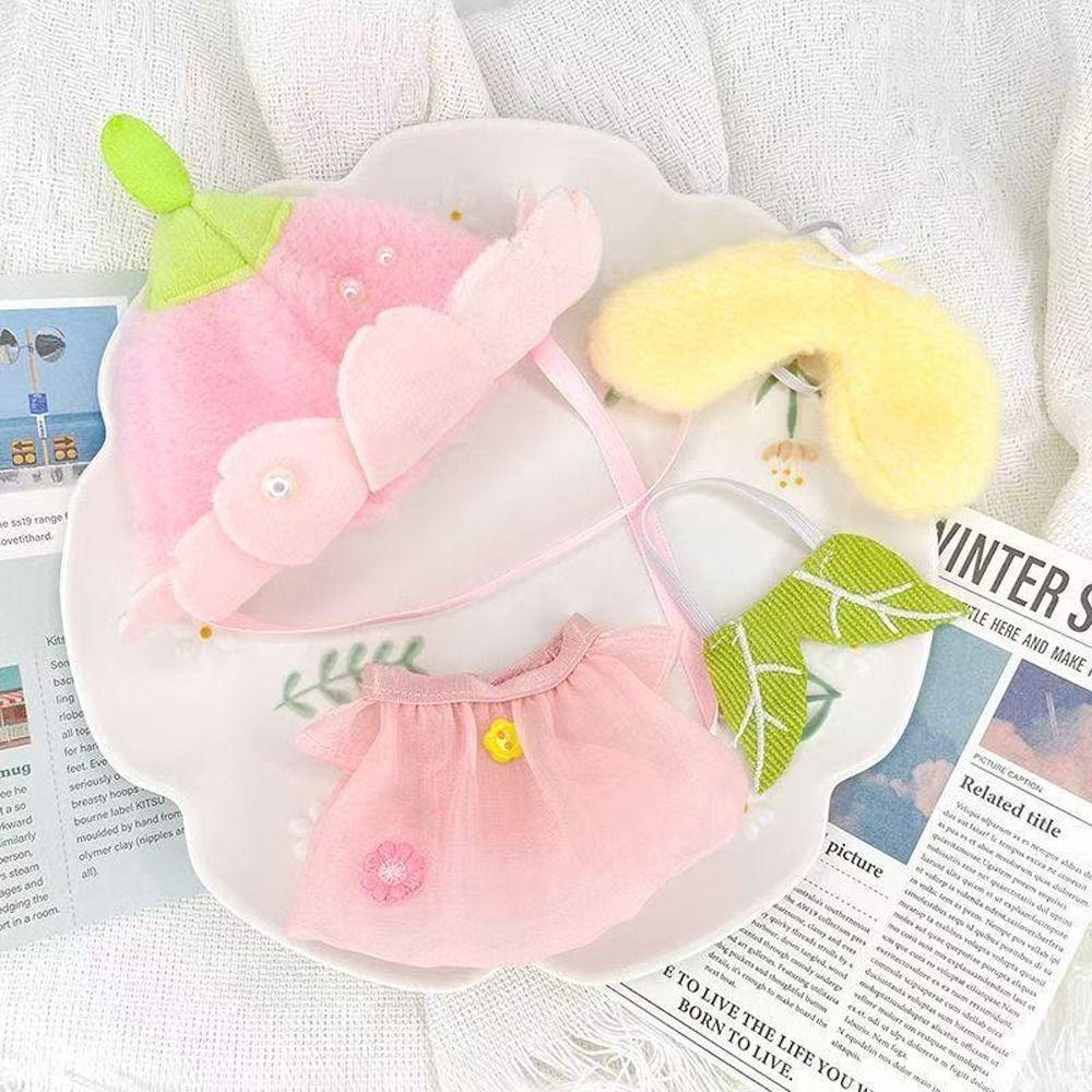 Cartoon Cotton Doll's Clothes Set Sakura Style 10/20cm Doll Clothes  Kids Gift