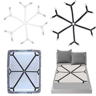 6 Sides Bed Sheet Holder Straps Adjustable Bed Sheet Clips